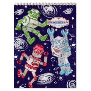 eeBoo - Skitseblok - Sølvrobotter