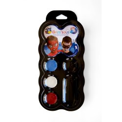 Grim&#39;tout - Teatersminke 4 farver - Superhelte