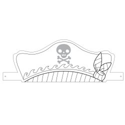 Mudpuppy - S&#230;t med 8 farv selv hatte &amp; kroner - Pirater