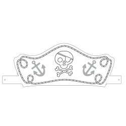 Mudpuppy - S&#230;t med 8 farv selv hatte &amp; kroner - Pirater