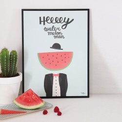 Michelle Carlslund - Plakat - 30 x 40 cm - Vandmelonmanden