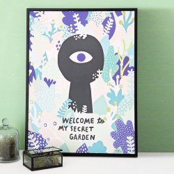 Michelle Carlslund - Plakat - 50 x 70 cm - Den hemmelige have