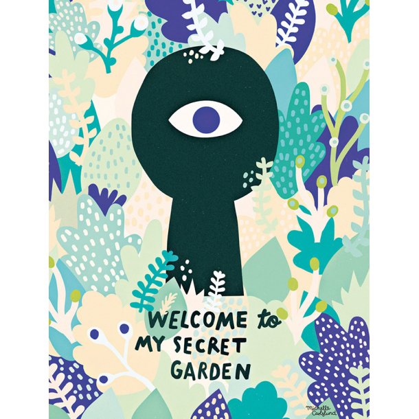 Michelle Carlslund - Plakat - 50 x 70 cm - Den hemmelige have