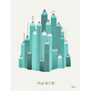 Michelle Carlslund - Plakat - 30 x 40 cm - Min Bly By