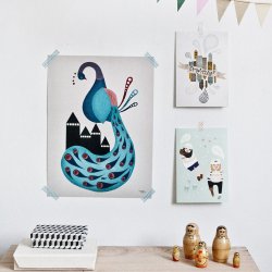 Michelle Carlslund - Plakat - 30 x 40 cm - P&#229;fugl