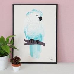 Michelle Carlslund - Plakat - 30 x 40 cm - Gr&#248;n Kakadue