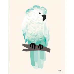 Michelle Carlslund - Plakat - 30 x 40 cm - Grøn Kakadue