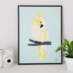 Michelle Carlslund - Plakat - 30 x 40 cm - Gul Kakadue