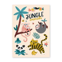 Michelle Carlslund - Plakat - 50 x 70 cm - Jungle animals