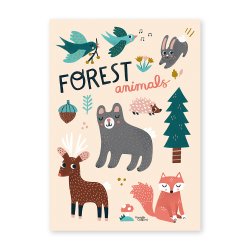 Michelle Carlslund - Plakat - 50 x 70 cm - Forest animals