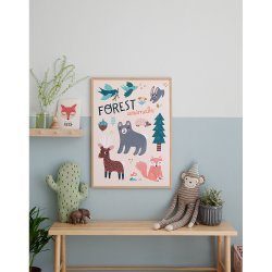 Michelle Carlslund - Plakat - 50 x 70 cm - Forest animals