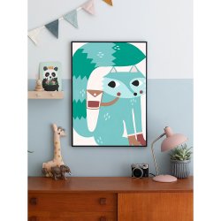 Michelle Carlslund - Plakat - 50 x 70 cm - Field Trip Fox