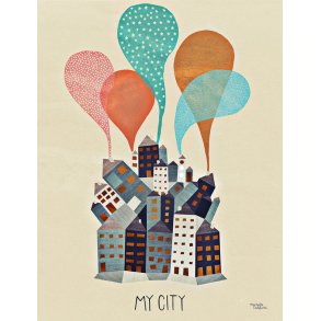 Michelle Carlslund - Plakat - 30 x 40 cm - Min By