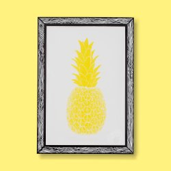Marke Newton - A3 Print - Yellow Pi&#241;a Pineapple