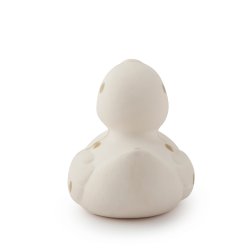 Oli &amp; Carol - Lille Badeand - Hvid m. guld prikker 8cm.