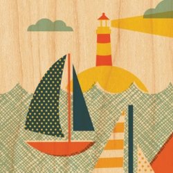 Petit Collage - Stort print p&#229; tr&#230; - I vandet