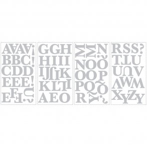 RoomMates - Wallstickers - Alfabet - Sølv