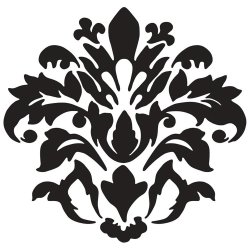 RoomMates - Wallstickers - Sort Damask