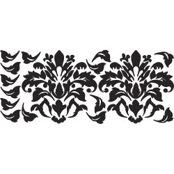 RoomMates - Wallstickers - Sort Damask