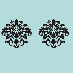 RoomMates - Wallstickers - Sort Damask
