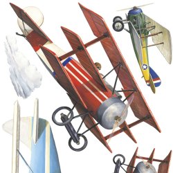 RoomMates - Wallstickers - Gamle flyvemaskiner