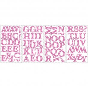RoomMates - Wallstickers - Lyserøde bogstaver
