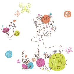 RoomMates - Wallstickers - Zutano hjort