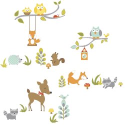 RoomMates - Wallstickers - Skovens r&#230;v og venner