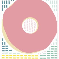 RoomMates - Wallstickers - Gigant doughnut - Pink