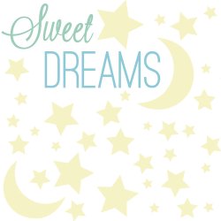 RoomMates - Wallstickers - Sweet Dreams- Lyser i m&#248;rke