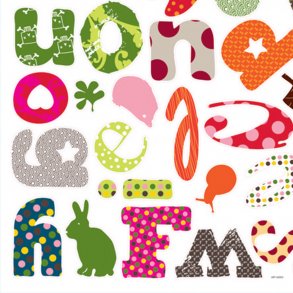RoomMates - Wallstickers - Farverig alfabet