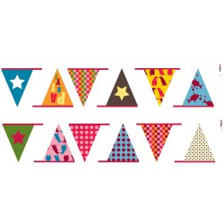 RoomMates - Wallstickers - Farverige Party banner