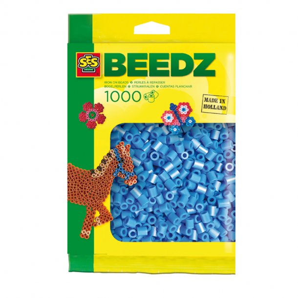 SES Creative - Perler - 1000 stk. himmelbl&#229;