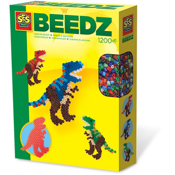 Iron on beads, T-Rex