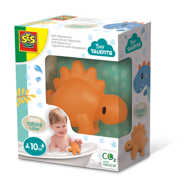 Bath Time - Stegosaurus - natural rubber