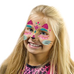 SES Creative - Fashion glitter tatoveringer til ansigtet - Kat