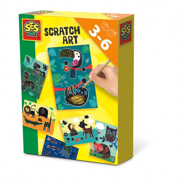 Scratch art animals