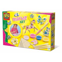 SES Creative - Mal med marmorfarver - Dyr