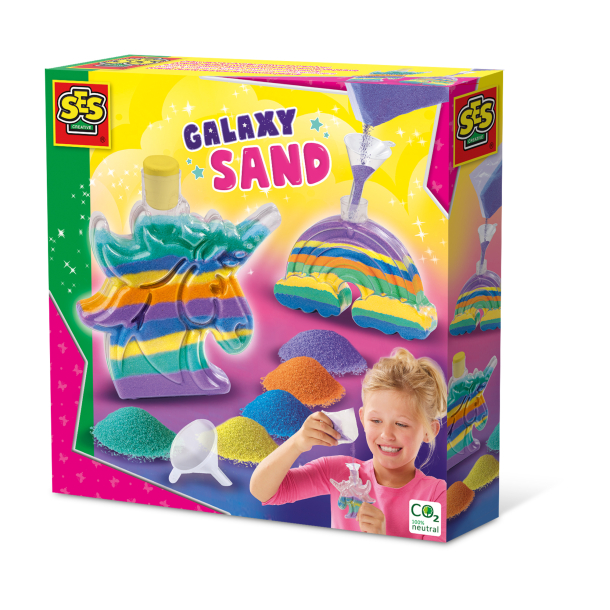 SES Creative - Sandkunst - Galaxy - Enhj&#248;rning og Regnbue