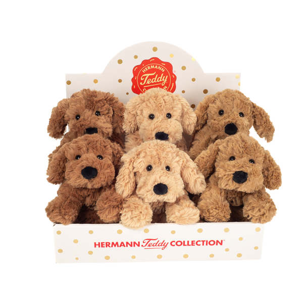 Teddy Hermann - Liggende hund 20 cm assorterede farver