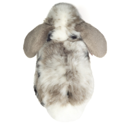 Teddy Hermann - Kanin dv&#230;rgv&#230;dder gr&#229;hvid plettet 23 cm